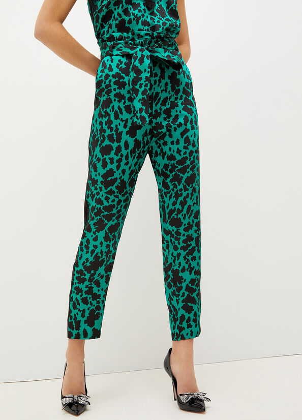 Pantalon Liu Jo Eco-Friendly Femme Turquoise Vert | FXR-640895