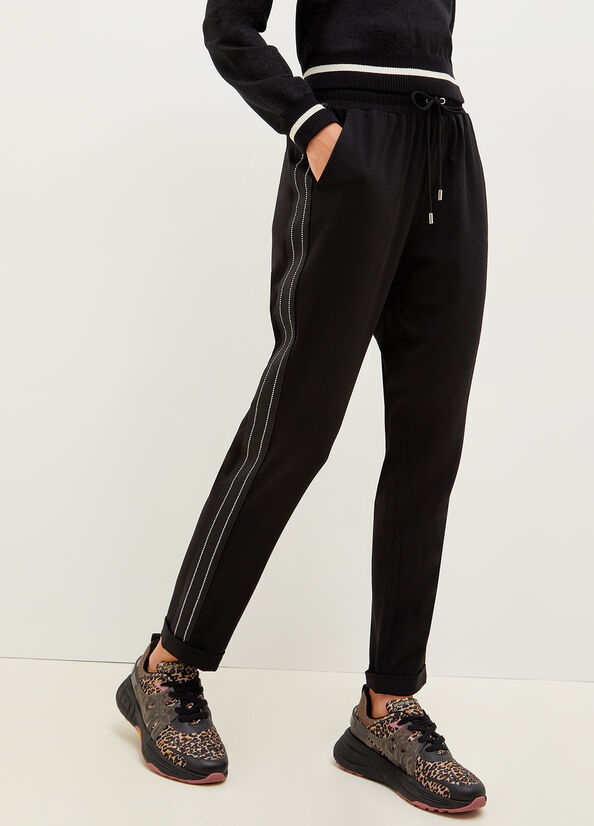 Pantalon Liu Jo Eco-Friendly Jogging Femme Noir | XBI-260978