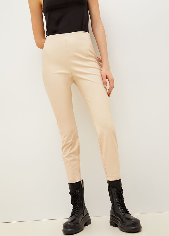 Pantalon Liu Jo Fabric Femme Blanche | OIL-860924