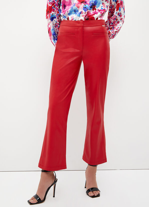 Pantalon Liu Jo Fabric Femme Rouge | ZVD-507326