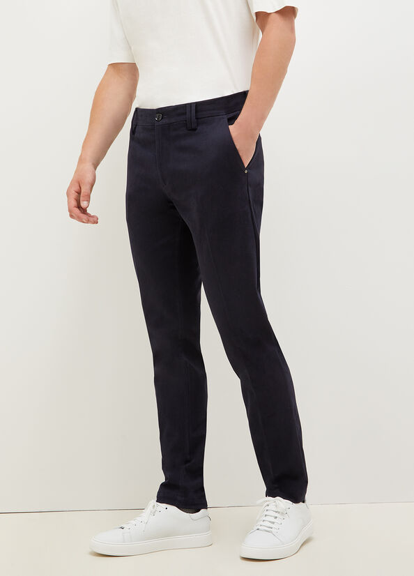 Pantalon Liu Jo Slim Fit Chinos Homme Bleu Foncé | XRO-209754