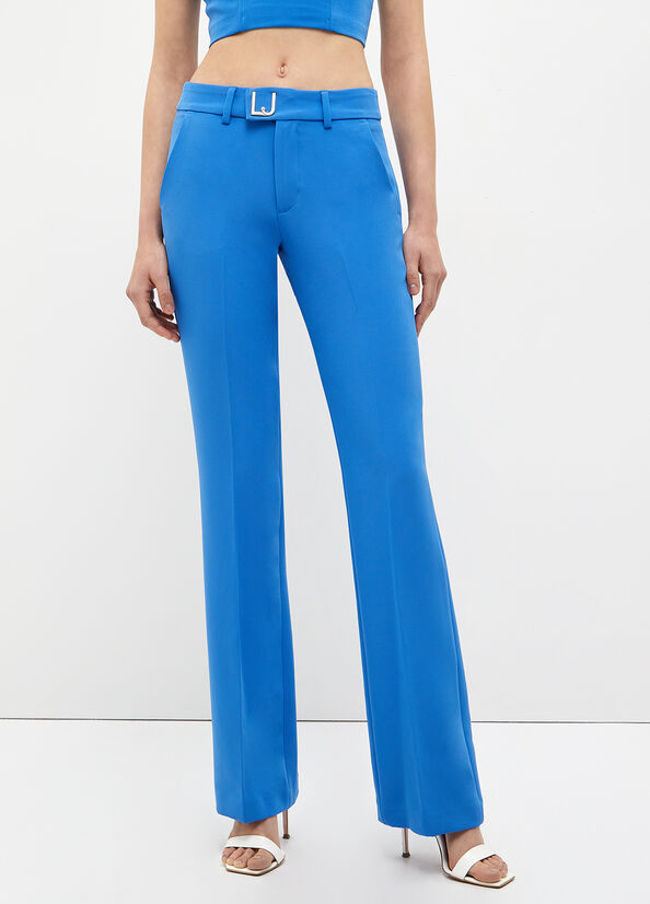 Pantalon Liu Jo Stretch Lj Femme Bleu Clair | ZMO-480257