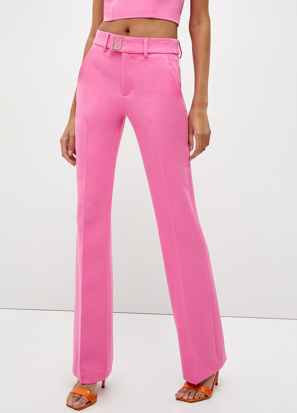 Pantalon Liu Jo Stretch Lj Femme Violette | ILZ-480962