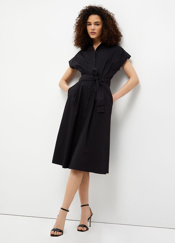 Peignoir Liu Jo Poplin Femme Noir | IVQ-081264