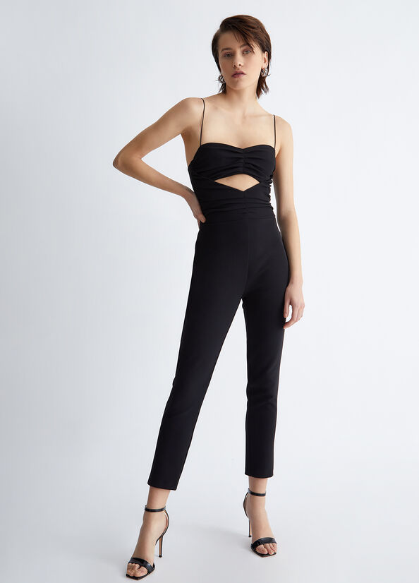 Peignoir Liu Jo Smart Jumpsuit Femme Noir | BVI-970153