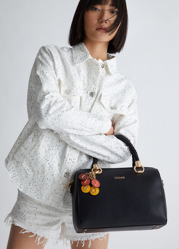 Sac À Main Liu Jo With Charm Femme Noir | QRN-041859