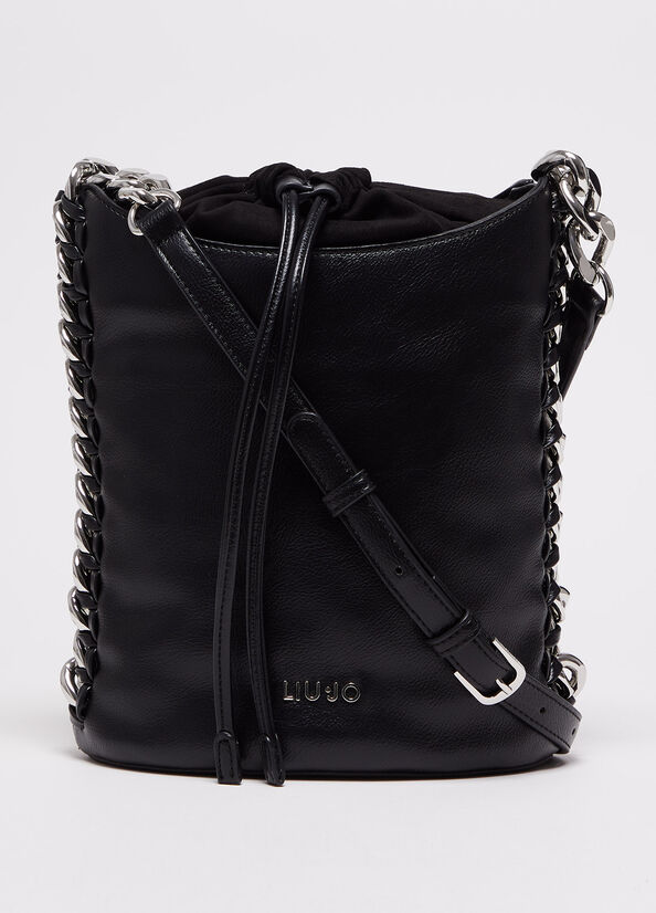 Sac À Main Liu Jo With Logo Femme Noir | KAC-398514