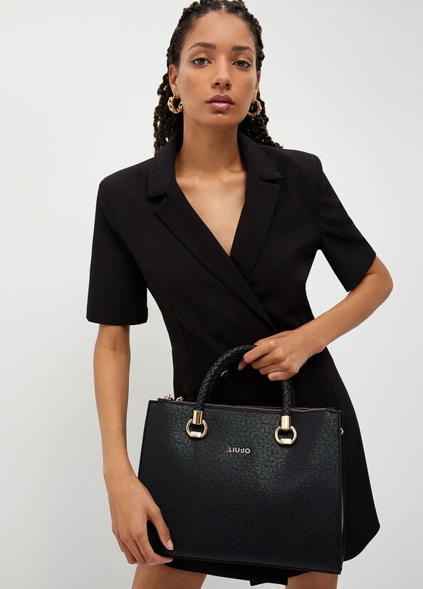 Sac À Main Liu Jo With Logo Femme Noir | WSN-617340