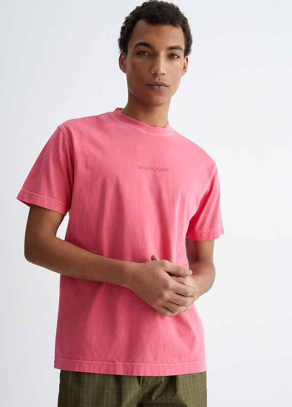 T Shirts Liu Jo With Logo Homme Rouge | MPK-761502