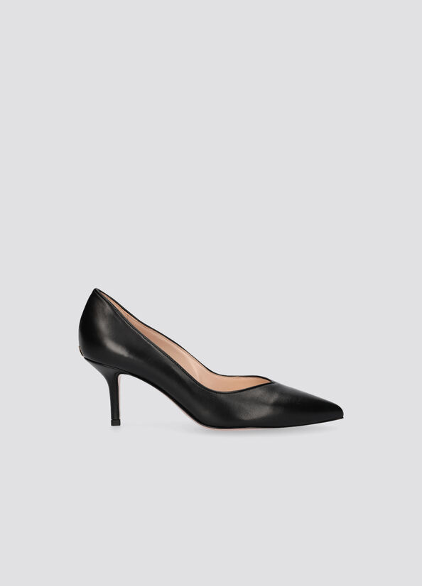 Talons Hauts Liu Jo Cuir Femme Noir | OKL-032567