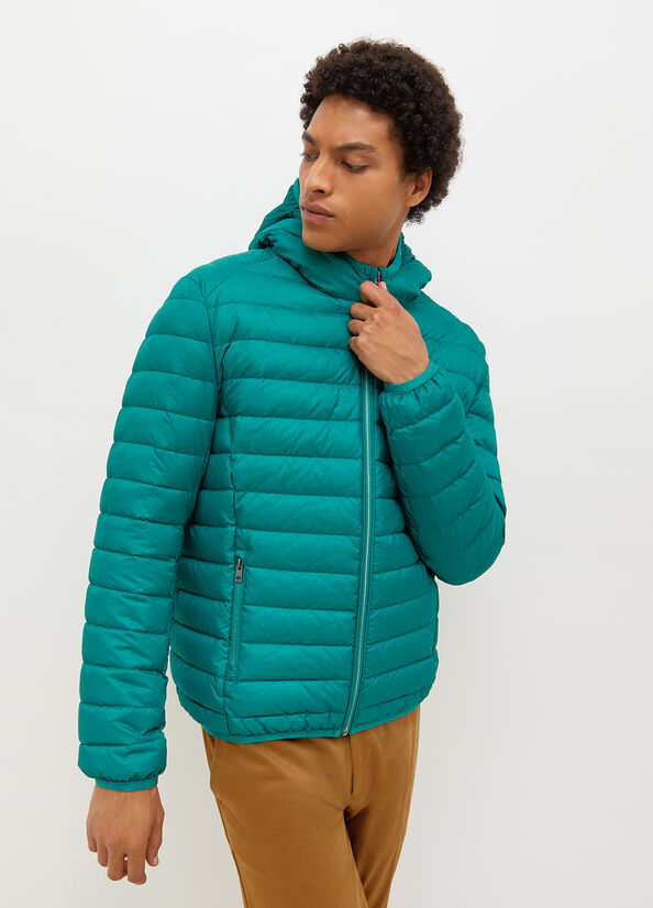 Vestes Liu Jo Rembourré With Hood Homme Turquoise | QIH-849506