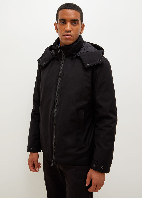 Vestes Liu Jo Rembourré With Hood Homme Noir | TVS-179645